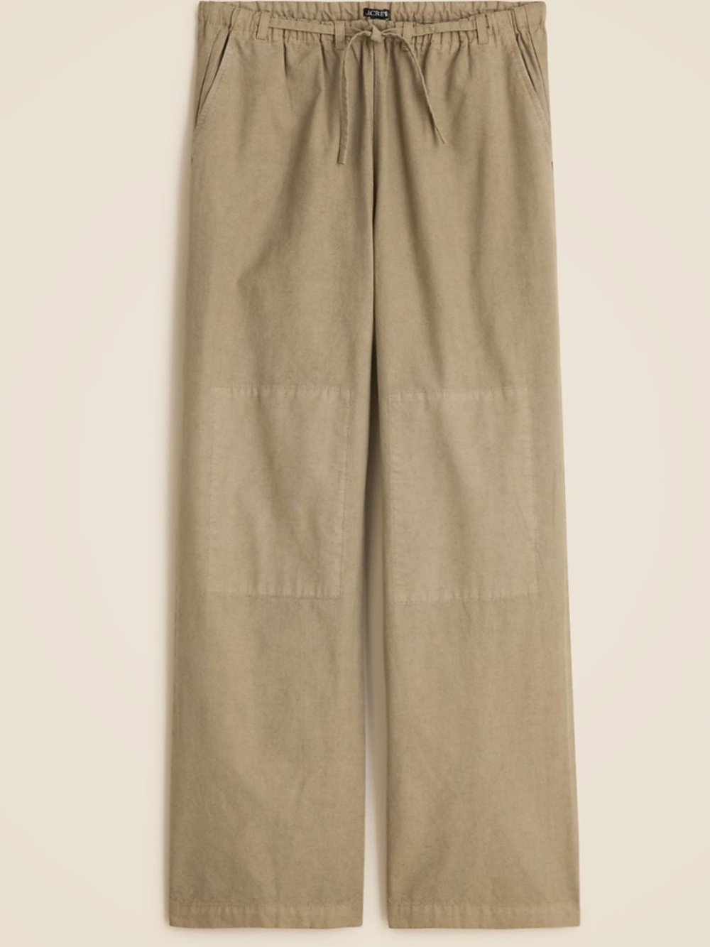 Relaxed utility pant in cotton/linen blend